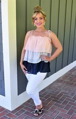 Davi & Dani - JT14242PER - 51322 TOPS Always My Best Colorblock Top