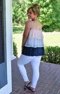 Davi & Dani - JT14242PER - 51322 TOPS Always My Best Colorblock Top