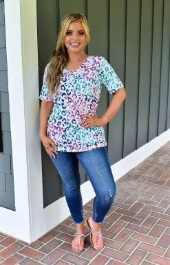 Heimish - ST2157-10 - 71122 Up For Anything Leopard Top TOPS