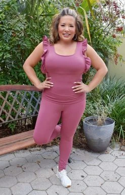 TCEC - CP9453 - 2922 Fast & Free Athletic Leggings - Dark Mauve