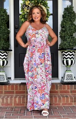 Heimish - ED6700-12 - 61522 DRESSES Back To Life Floral Maxi Dress - White/Multi