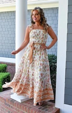 Flying Tomato - LD1448 - 4222 DRESSES Showered With Love Floral Maxi Dress - Ivory