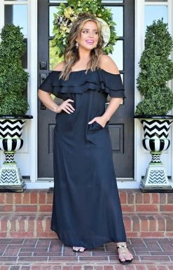 Heimish - BL-WD1058V - 4722 DRESSES Happy Anywhere Maxi Dress - Black