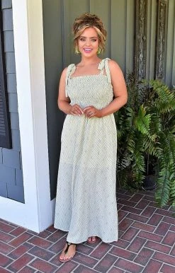 Heimish - WD1064V - 33122 Sincerely Yours Print Maxi Dress - Lime DRESSES