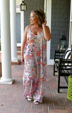 Heimish - ED6700-12 - 61522 DRESSES Back To Life Floral Maxi Dress - White/Multi