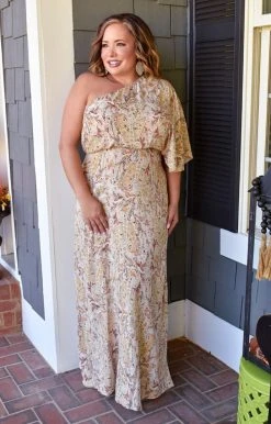 Main Strip - LD51626 - 103121 Kiss It Goodbye Print Maxi Dress DRESSES