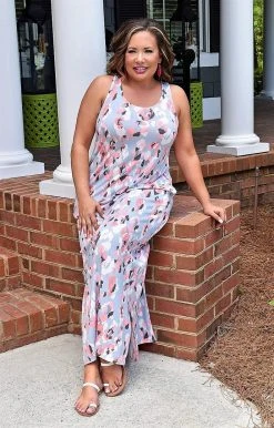 Sew In Love - VED101-1545TR - 42922 DRESSES Owning The Moment Floral Maxi Dress - Light Blue