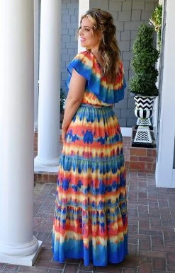 Flying Tomato - 18556-PP - 32122 Sunset Dreams Maxi Dress - Multi