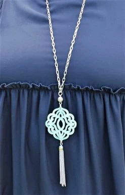 Zenzii Jewelry - N2334 - 5422 Accessories Clever Ways Necklace - Mint