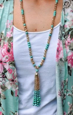 YFW - 72656-32 - 72322 Accessories Make This Moment Necklace - Mint
