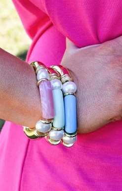 What's Hot - B-1326-MT - 32322 So Thankful Bracelet - Mint/Gold