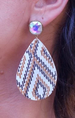 Golden Stella - EP35965-012 - 111721 Perfect Impression Print Earrings - Beige Accessories