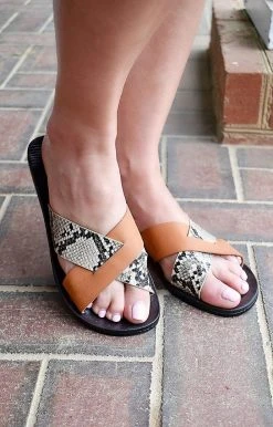 JP Original - MOONDANCE-27 - 31122 Steady As You Go Sandal - Snake/Tan SHOES