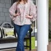 Davi & Dani - DT92149BPER - 21122 On The Scene Print Top - Pink