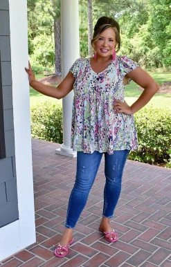 BE Stage - PT11140 - 51022 Can't Top This Floral Top - Multi