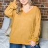HeySon - HT1292PD - 113020 Burn It Up Oversized Sweater - Mustard