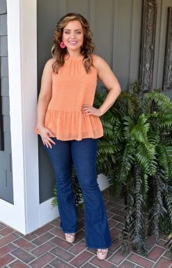 Staccato - 18195-PP - 2322 Second To None Top - Tangerine TOPS