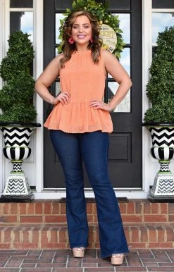 Staccato - 18195-PP - 2322 Second To None Top - Tangerine TOPS