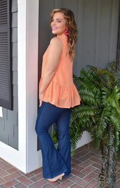 Staccato - 18195-PP - 2322 Second To None Top - Tangerine TOPS