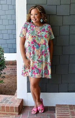 Heimish - SD1081-93 - 7122 DRESSES Crazy About You Print Dress - Multi