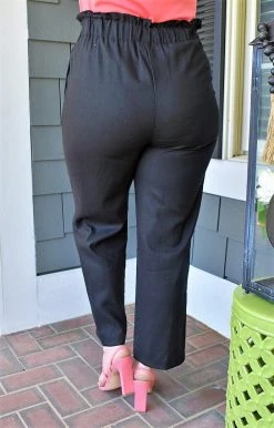 Heimish - BL-SP1109-10 - 42222 BOTTOMS All The Details Linen Pants - Black