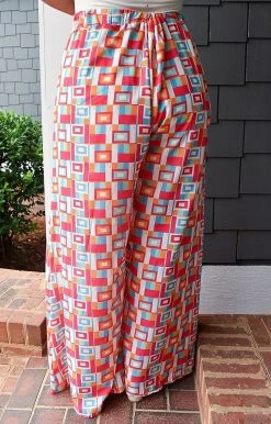 Davi & Dani - DD12232PER - 53022 Summer Energy Print Pants - Multi BOTTOMS