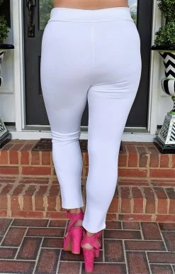 Spin USA - P3102 - 61521 Very Versatile Crop Pants - White BOTTOMS