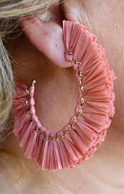 Avenue Zoe - GSE3055 - 62422 Conquer The Day Earrings - Peach