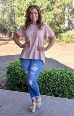 Cotton Bleu - 62777-1 - 21522 Take My Advice Eyelet Top - Peach