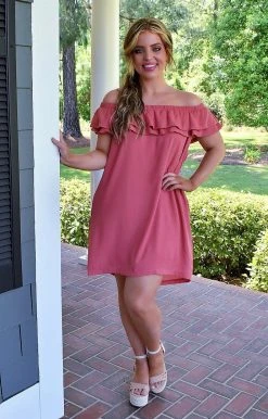 Heimish -D1097 - 5122 Love Lives Here Dress - Salmon DRESSES