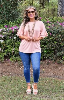 Heimish - BL-ET6656-10 - 32722 TOPS Soulful Looks Top - Peach