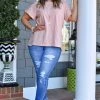 Cotton Bleu - 62777-1 - 21522 Take My Advice Eyelet Top - Peach