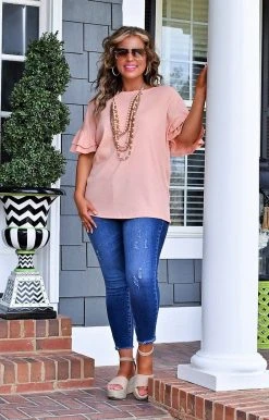 Heimish - BL-ET6656-10 - 32722 TOPS Soulful Looks Top - Peach