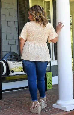 Staccato - 18530PP - 51522 Make Life Easy Floral Top - Peach