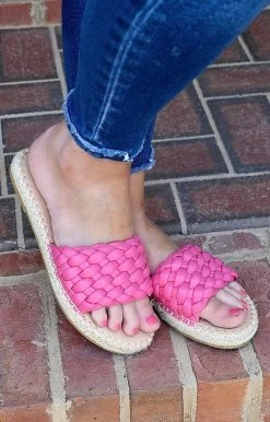 DDK Footwear - STONES-9 - 51922 Pave The Way Slide - Fuchsia