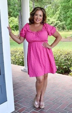 143 Story - IDM8077-PP - 6822 Everyday Dreams Dress - Fuchsia DRESSES