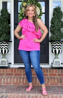 First Love - T11727 - 52022 You Have My Heart Top - Hot Pink