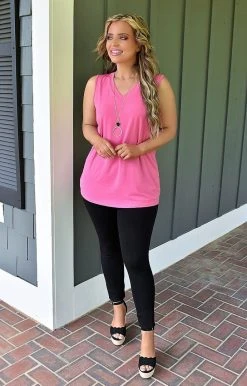 Heimish - BL-ST2045 - 42622 All About Me Tank - Hot Pink TOPS