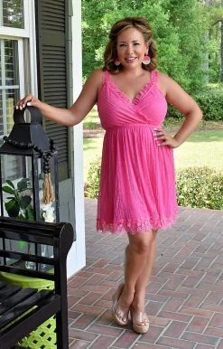 Main Strip - CD51971 - 61722 DRESSES Steal Your Love Dress - Hot Pink