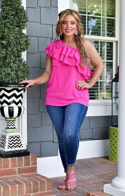 First Love - T11727 - 52022 You Have My Heart Top - Hot Pink