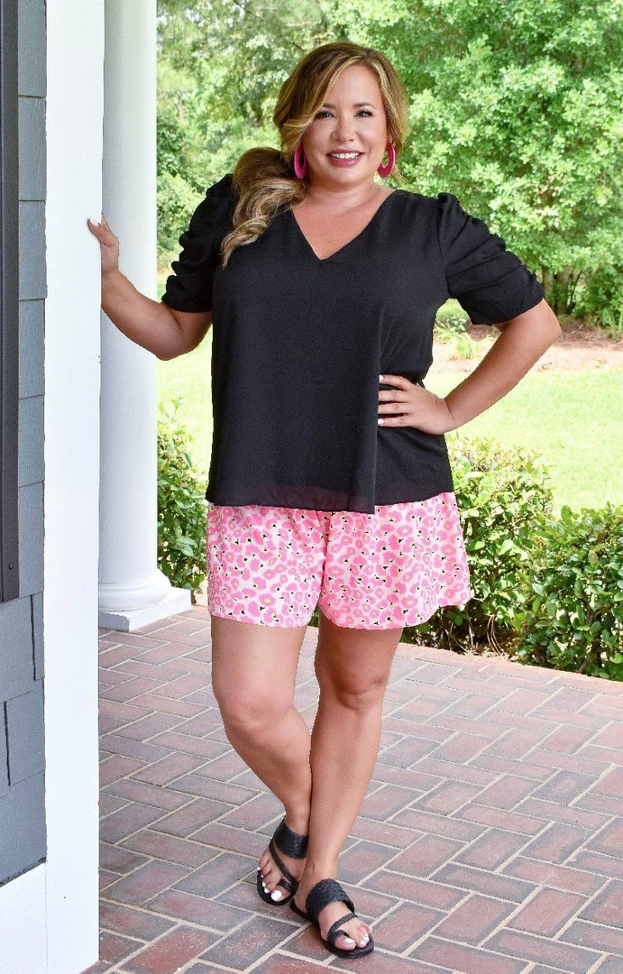 TCEC - CP9418 - 7521 BOTTOMS Pick Of The Season Floral Shorts - Pink