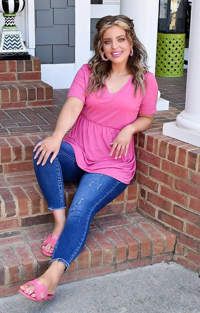 Heimish - BL-ST1875 - 32222 Been Waiting For You Top - Fuchsia