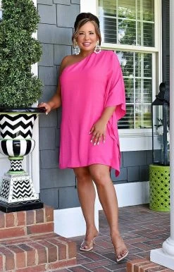 Andree - D10042-PP - 51022 Show Me Off Dress - Hot Pink DRESSES