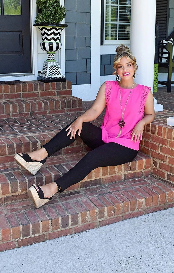 First Love - T10586 - 51422 Love Reunited Top - Hot Pink