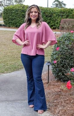 Andree - 18950 - 11622 TOPS Simple Advice Top - Mauve