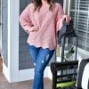 Andree - 15923-4 - 11722 TOPS Crush On You Oversized Sweater - Blush