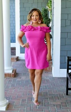 TCEC - CD02276 - 4522 Beyond Belief Dress - Fuchsia DRESSES