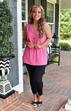 Heimish - BL-ST2045 - 42622 All About Me Tank - Hot Pink TOPS