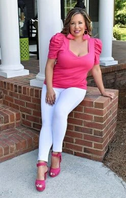 TCEC - CT7863 - 5222 TOPS Busy Weekend Top - Hot Pink