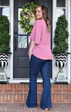 Andree - 18950 - 11622 TOPS Simple Advice Top - Mauve